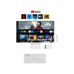 Samsung Akıllı-Smart Monitör Tv M8-32 Inç 4K 80 Ekran- Kamera , Silim Tasarım Type-C, Bluetooth ve Wi-Fi Bağlantı