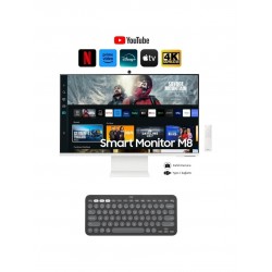 Samsung Akıllı-Smart Monitör Tv M8-32 Inç 4K 80 Ekran- Kamera , Silim Tasarım Type-C, Bluetooth ve Wi-Fi Bağlant