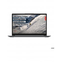 Lenovo Ideapad 1 AMD Ryzen 7 5700U 16GB 512GB SSD Freedos 15.6" FHD Taşınabilir Bilgisayar 82R400R4TR