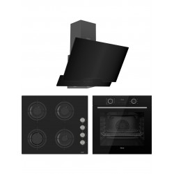 Ferre Fryart Cs Serisi Siyah Ankastre Cam Set (D063 + CS205 + XE63CS)